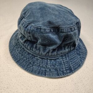 Simms Mens Bucket Hat S/M Blue Denim Cotton Fishing Sun Protection Gorpcore